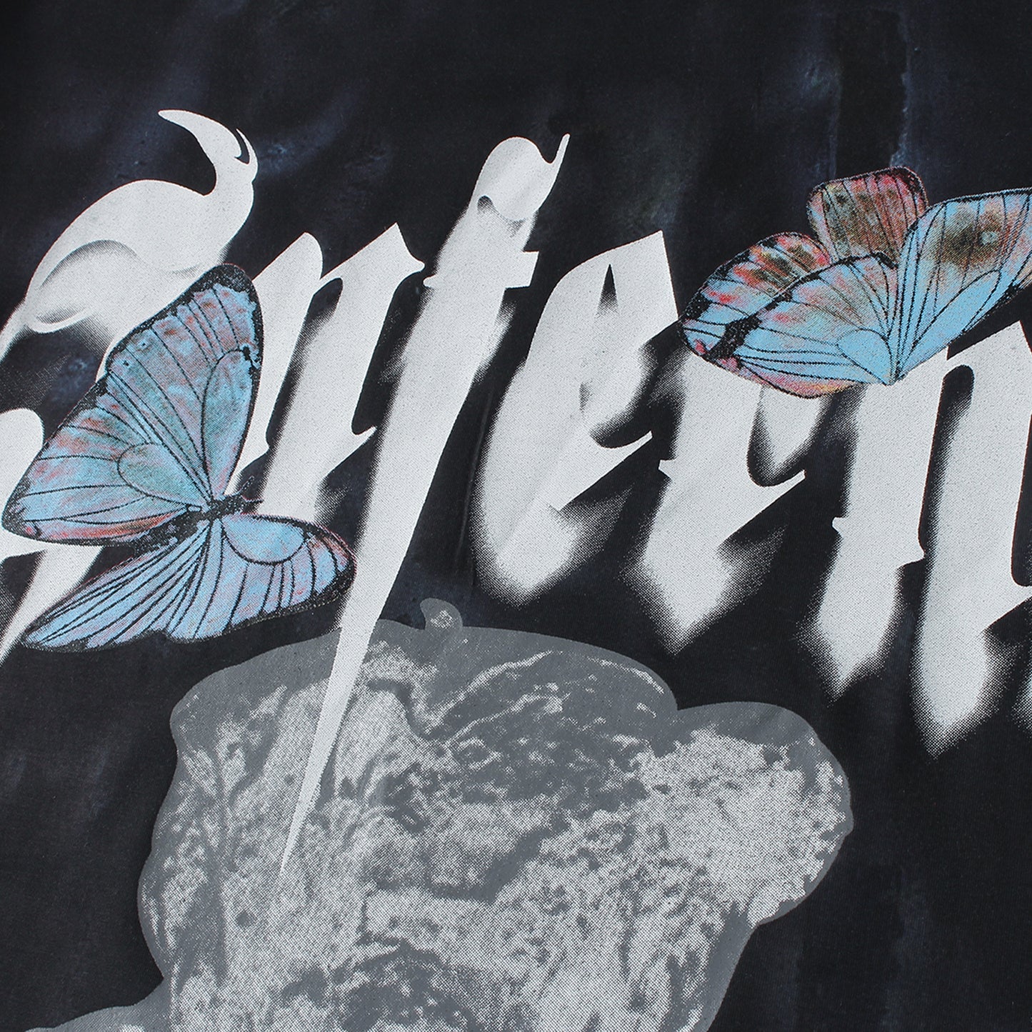 Tie dyed bear print short sleeve T-shirt