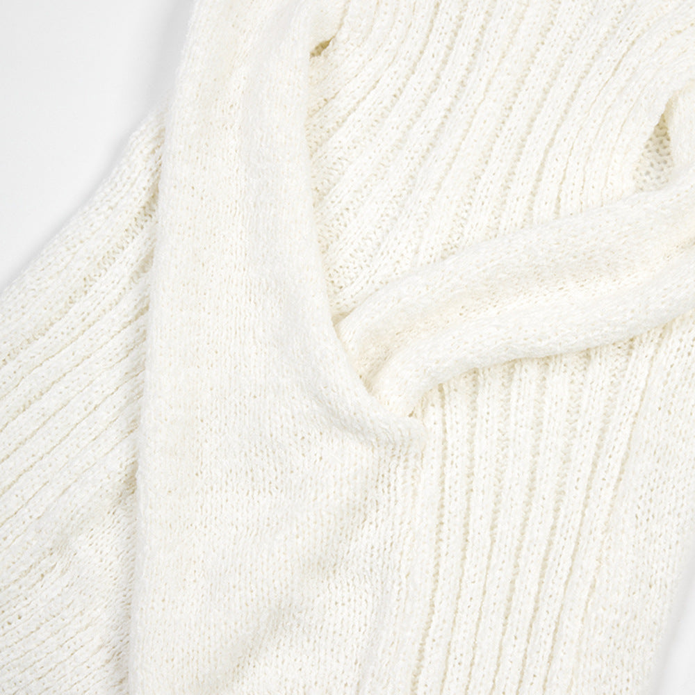 Slim Collar Knitted Sweater