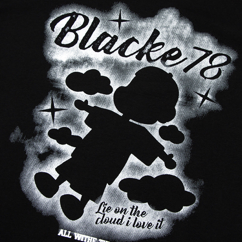 Homme à manches courtes imprimé abstrait de dessin animé