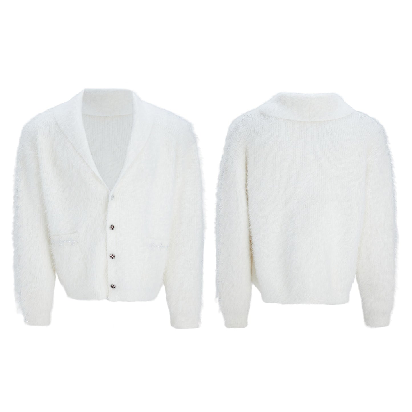 Mens Warm Thickened Sweater With Striped Pattern