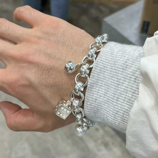 Bracelet 8 boules en argent sterling avec perles et dés Lovers Wild Commuter