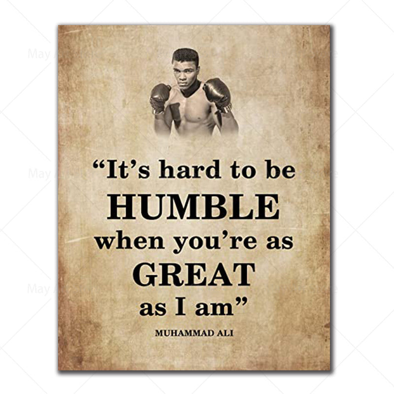 Muhammad Ali Canvas Painting Inspirational Sports Poster