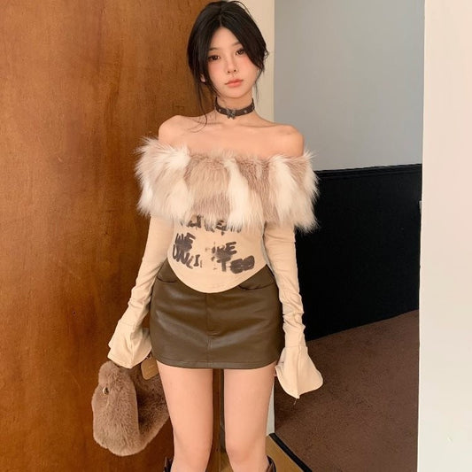 Hot Girl Slim Fit Short Bottoming Shirt Top