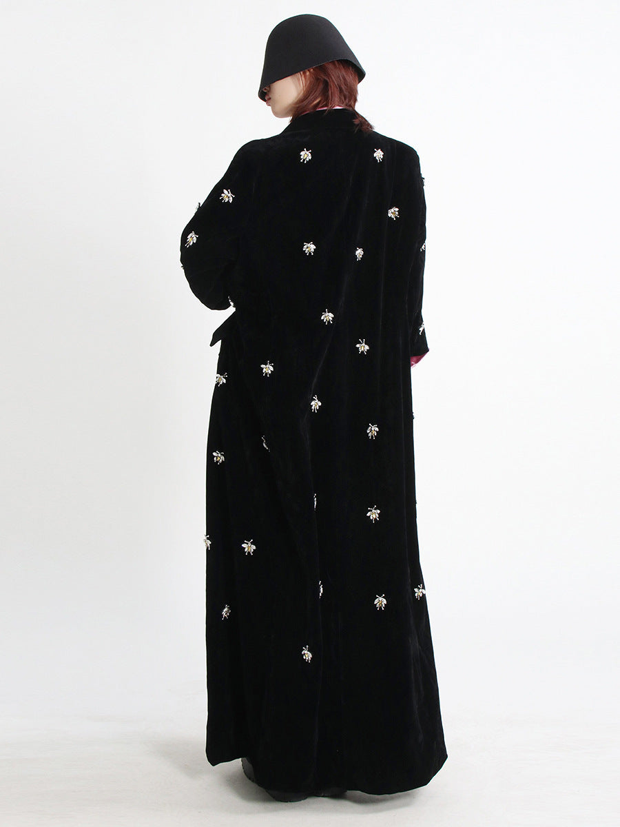 Women's Fashionable Simple Suit Collar Velvet Jacket