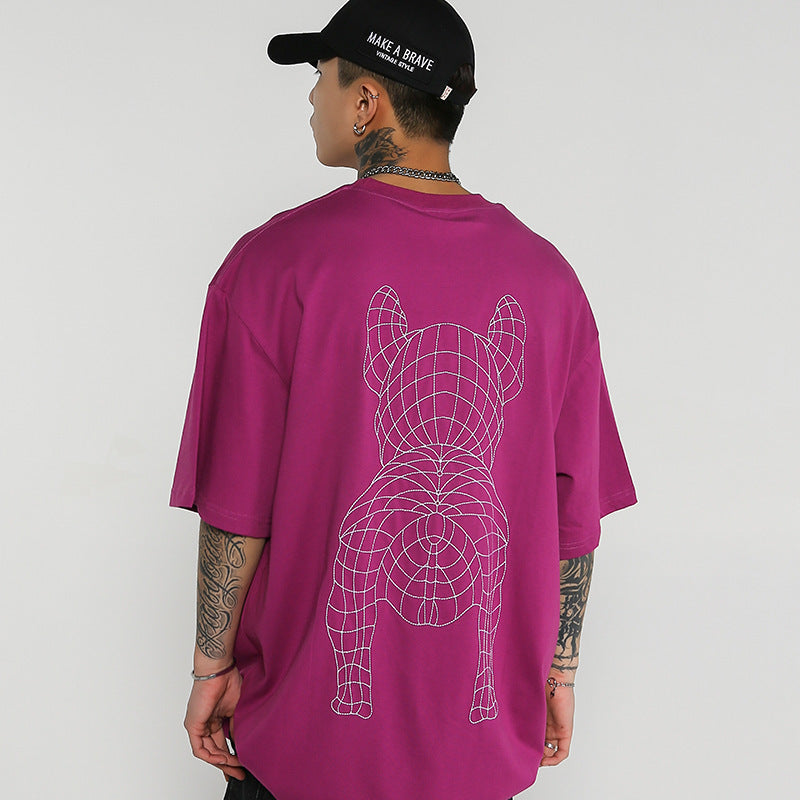 French Bucket Embroidered T-Shirt Cotton