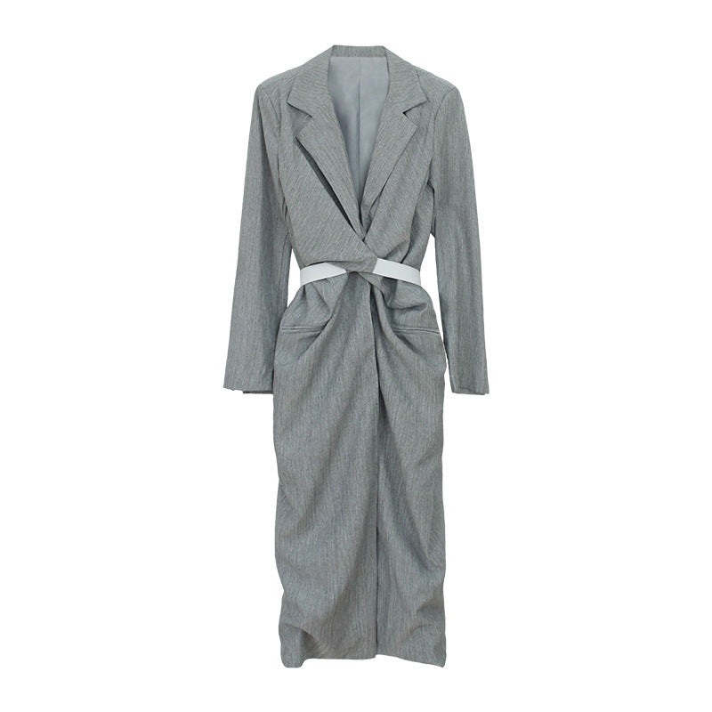 Women's long sleeve hip suit dress