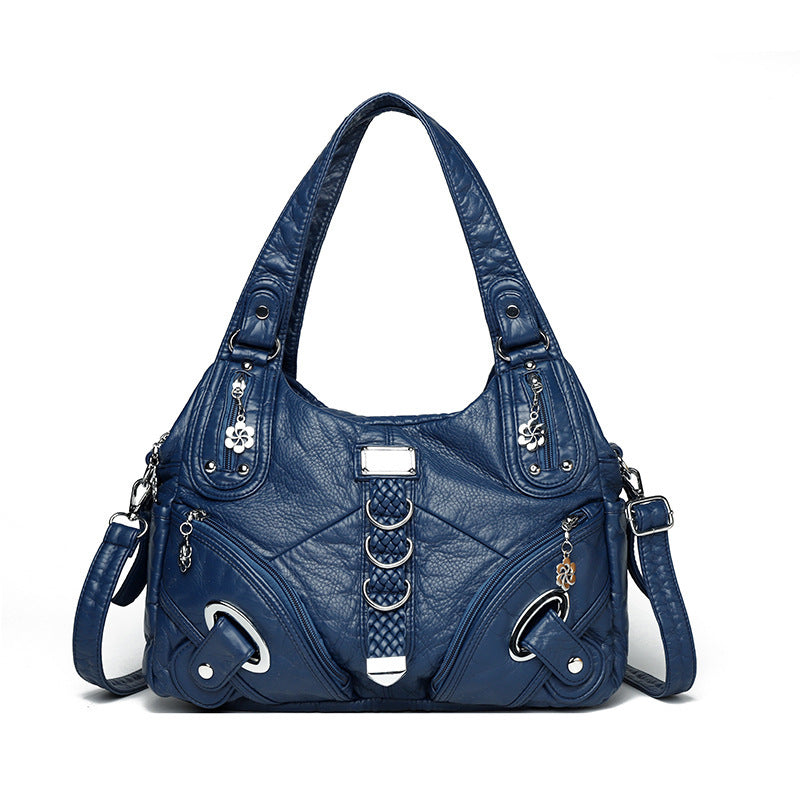 Grand sac à main en cuir lavé