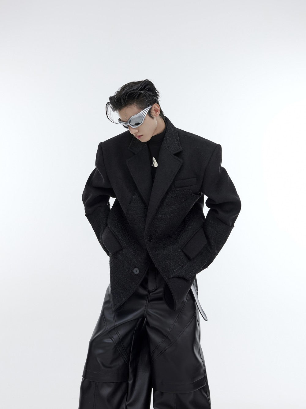 Men's Silhouette Shoulder Padded Suit Jacket