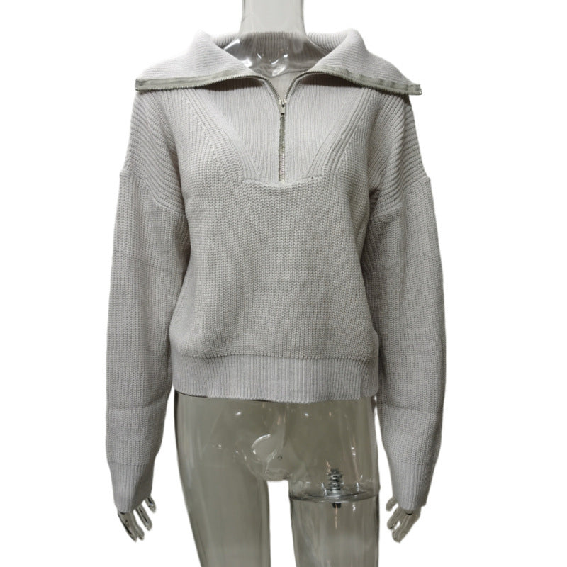 Fashionable Retro Loose V-neck Pullover Sweater