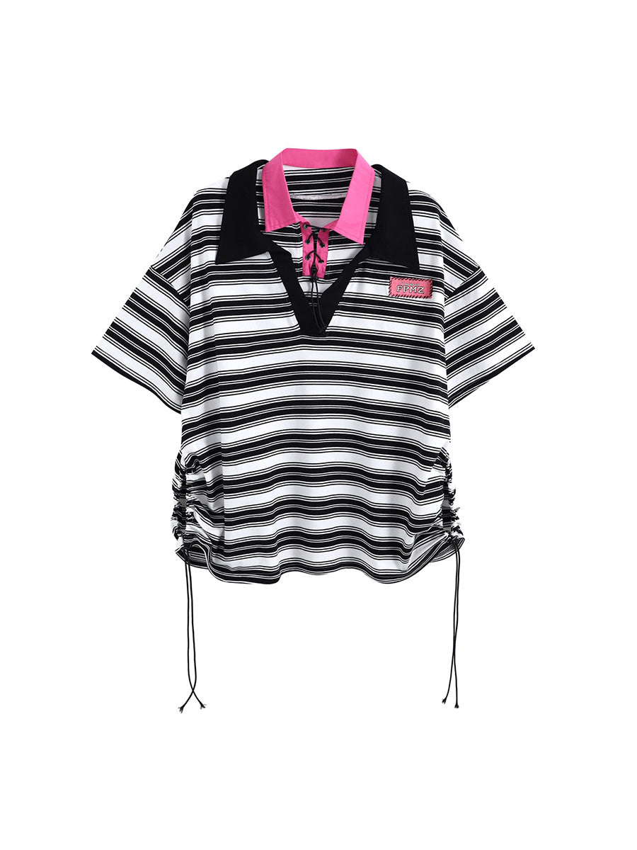 Double Neck Stacked T-shirt Top