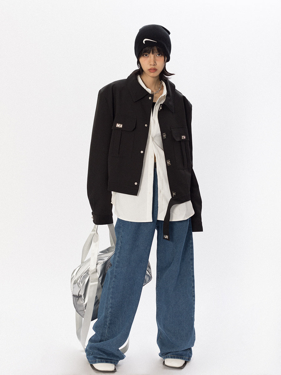 Niche Design Metal Decorative Short Jacket