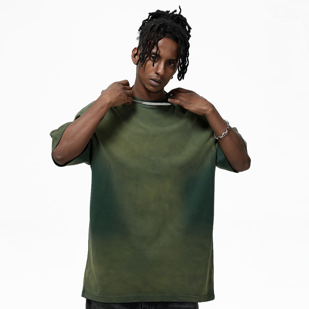 Monkey Wash Distressed Dirty Short Sleeve Men