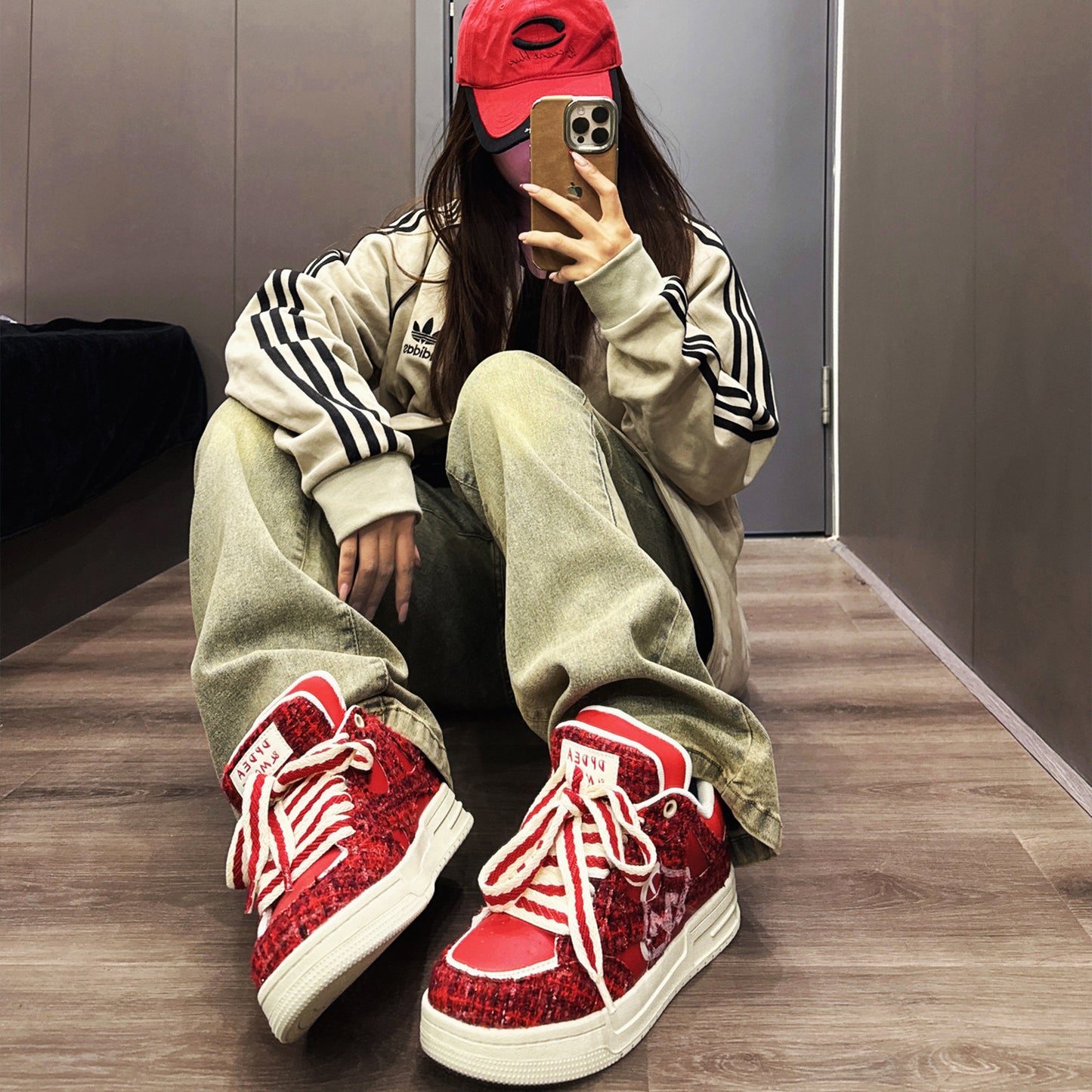 Creative All-match Printed Flat Sneakers