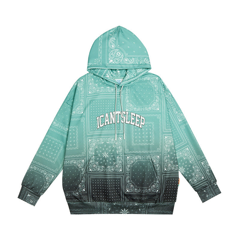 Flower Foaming Printing Hoodie