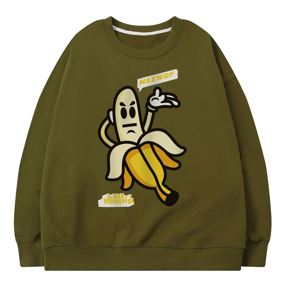 Hip Hop Retro Cartoon Printed Sweater