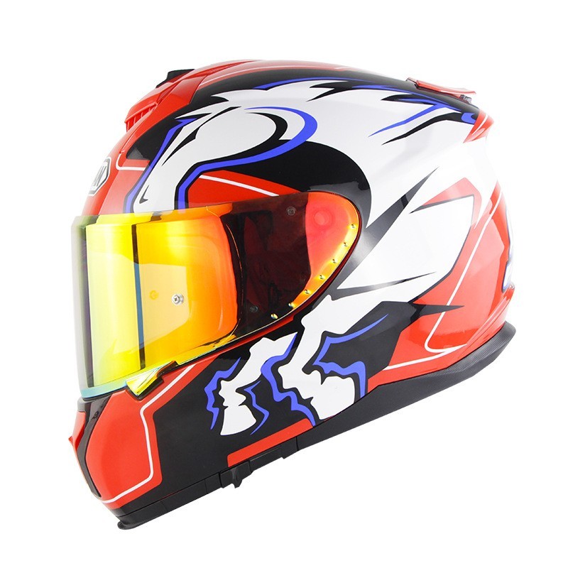 Motorrad-Integralhelm, Motorradhelm mit Doppellinse, Vollschutz