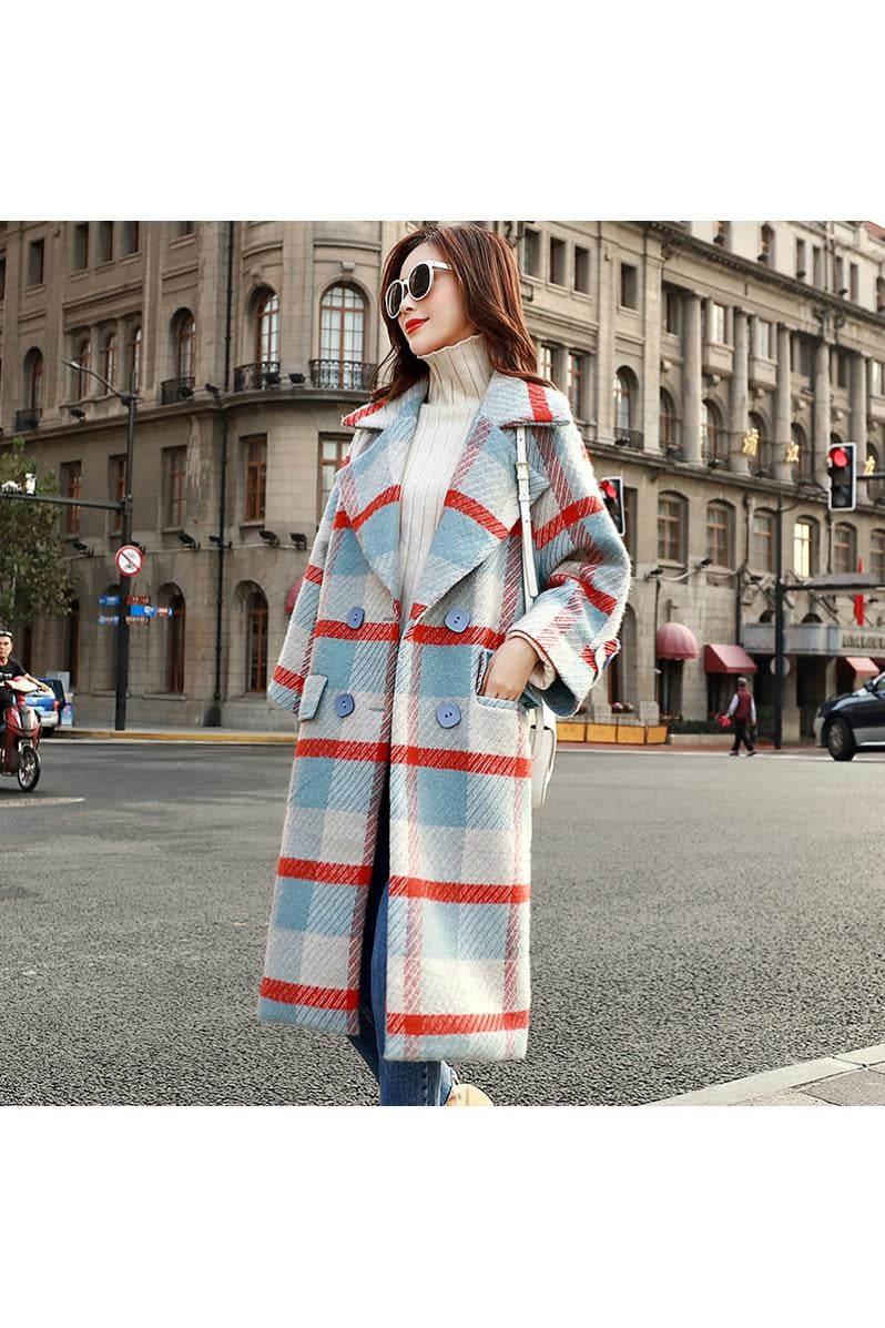 Women's woolen coat long