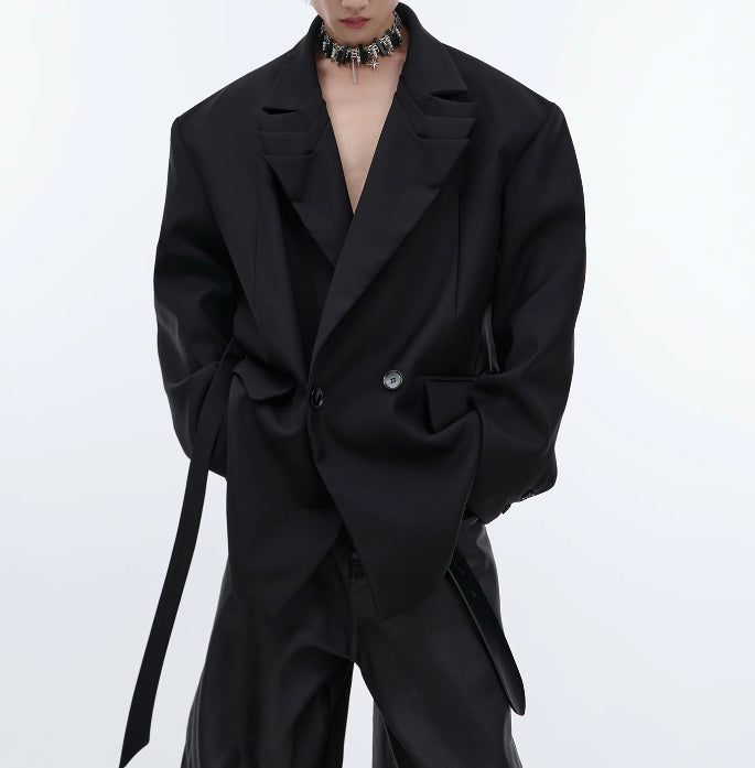 Niche Heavy Deconstruction Profile Suit Jacket