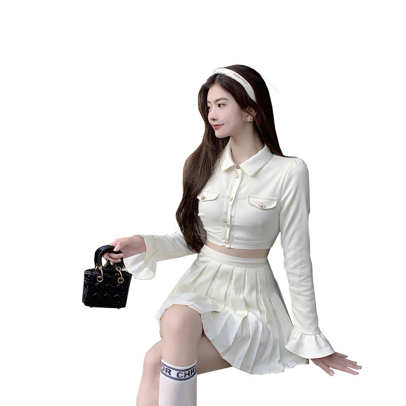 Pleated Skirt Suit Western Two-piece Women