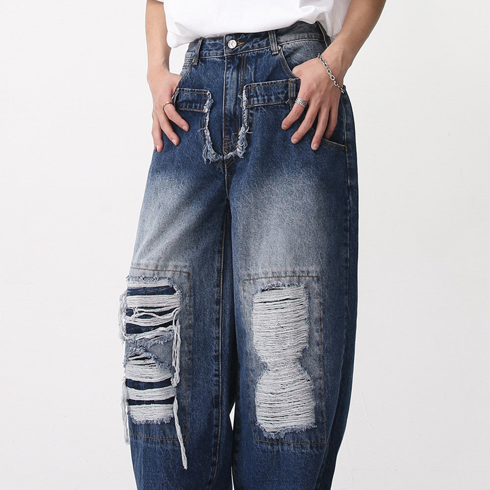 Fashionable Loose Fitting Wide Leg Jeans