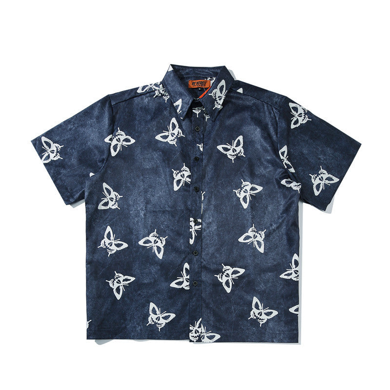 Butterfly Full Print Short Sleeve Shirt
