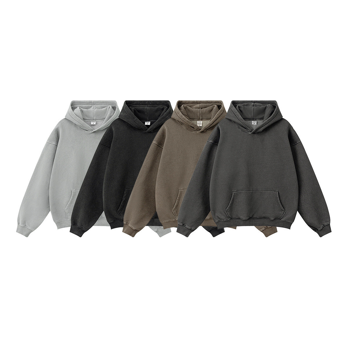 Manteau à capuche ample et épais pour homme, doublé polaire, assorti