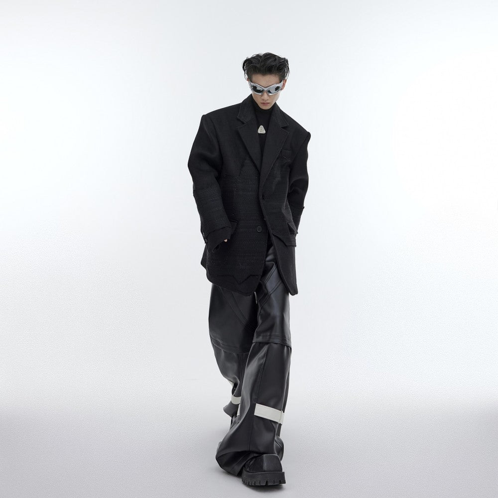 Men's Silhouette Shoulder Padded Suit Jacket