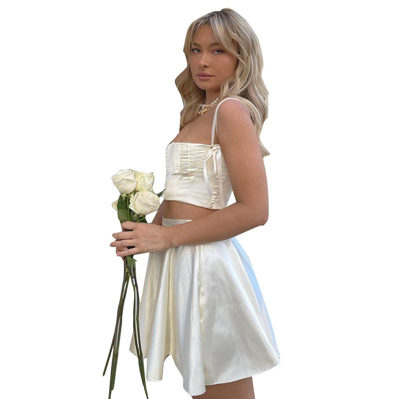 Sling Casual Jacket Flared Skirt Suit