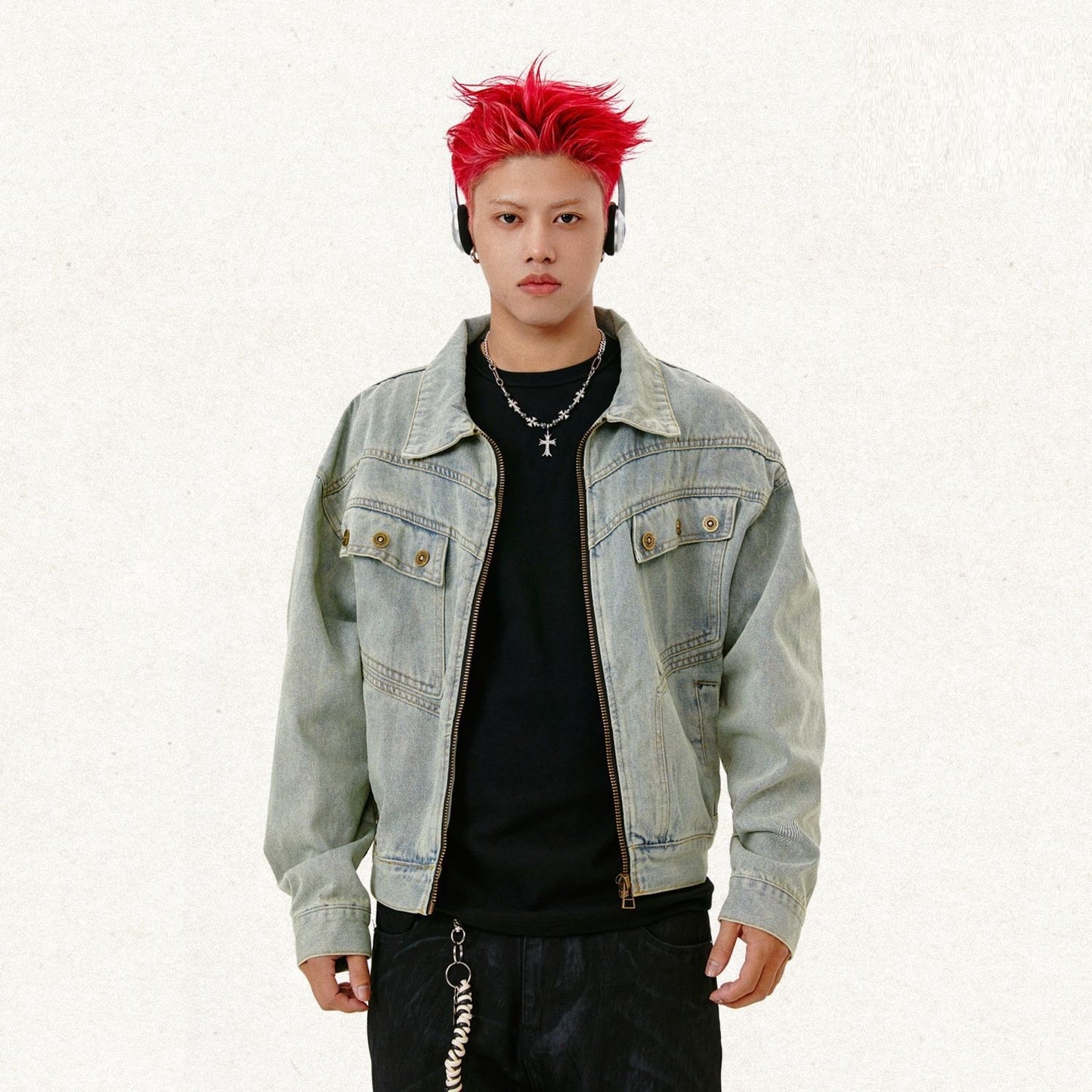 Washed Do The Old Cowboy Coat Short Jacket For Men And Women