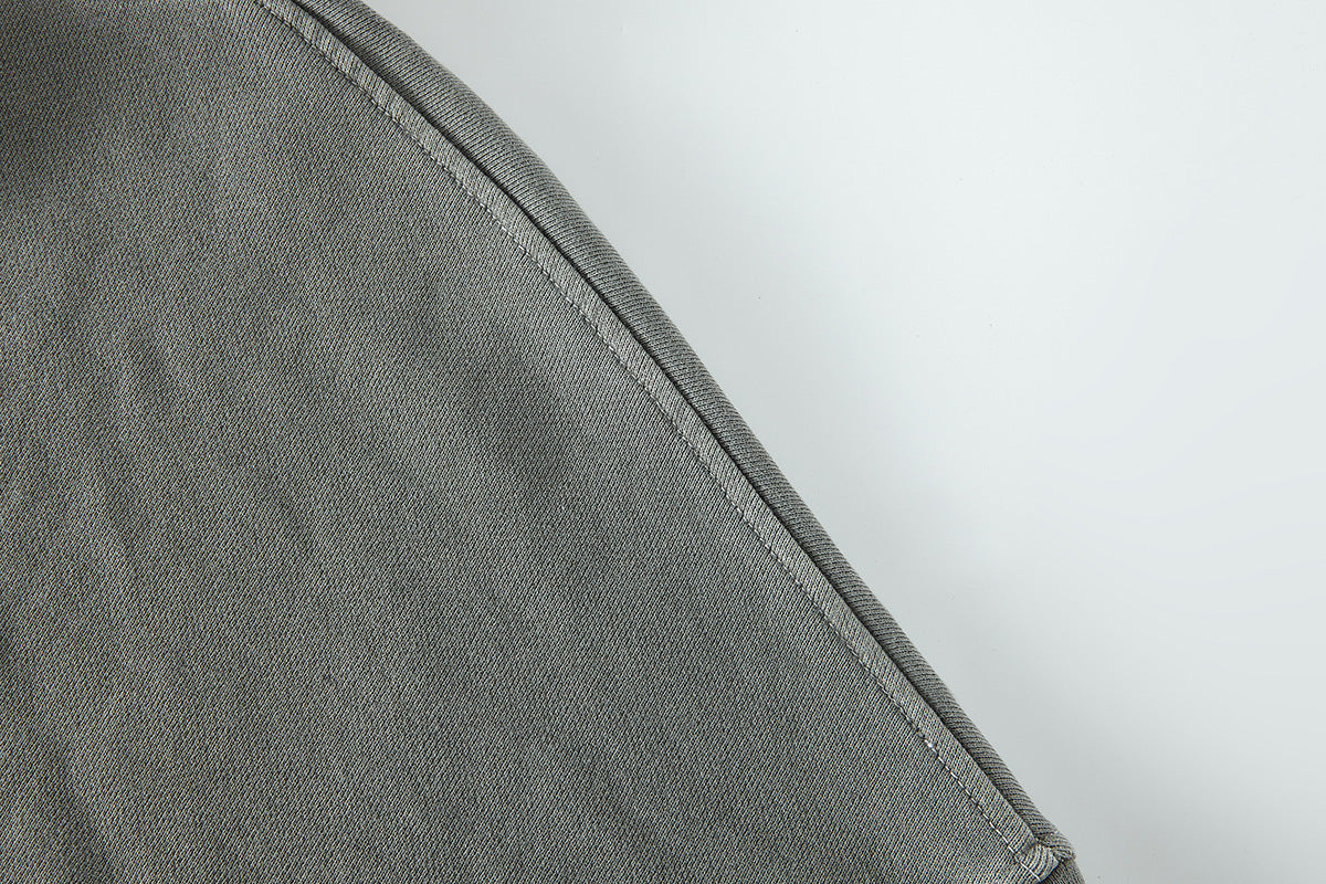 Felpa stampata con cappuccio largo