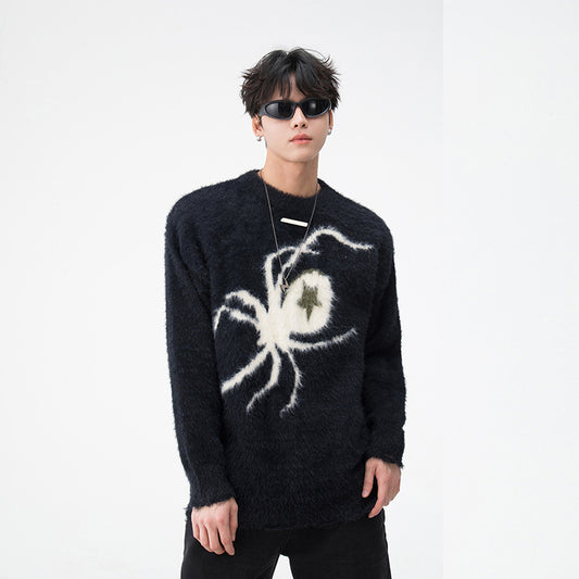 American Hiphop Spider Brocade Sweater Men And Women