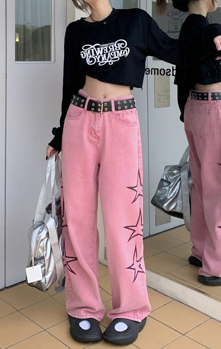 Fashion  All-matching Straight Draped Pants