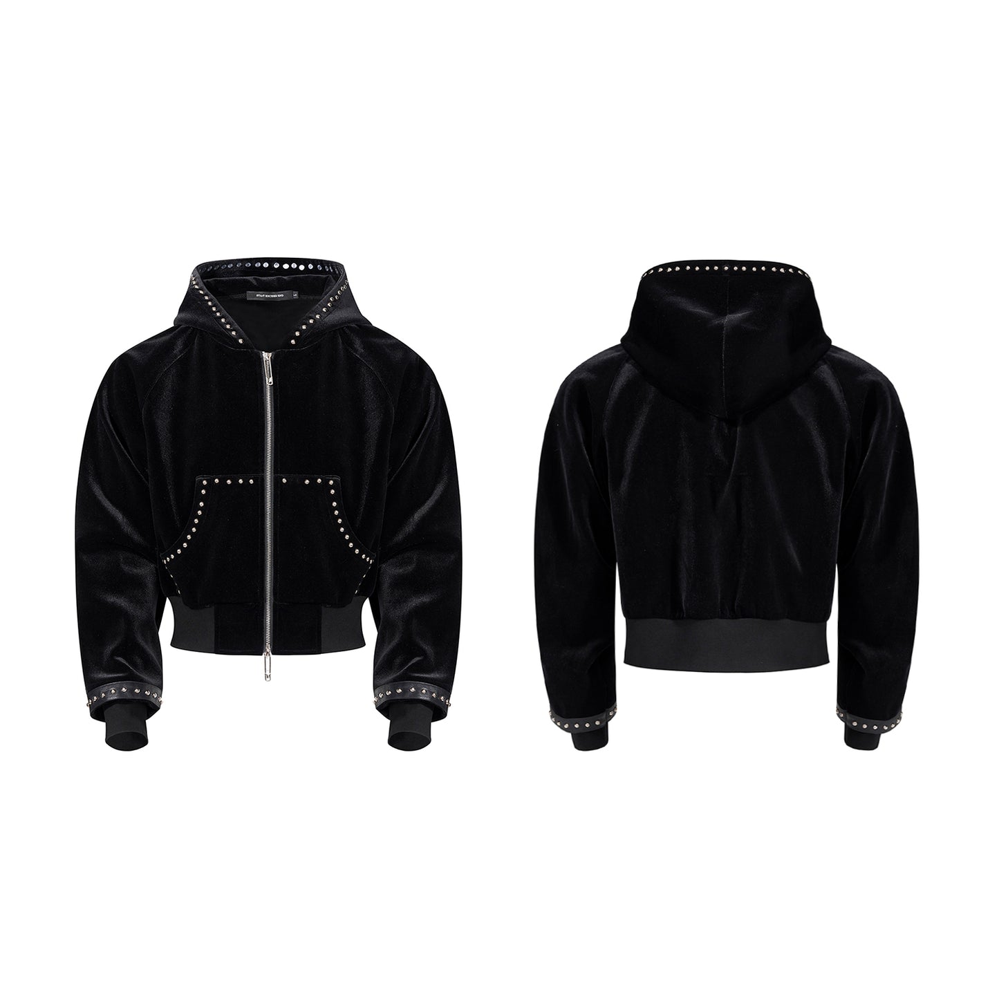 Gold Velvet Short Type Hooded Jacket