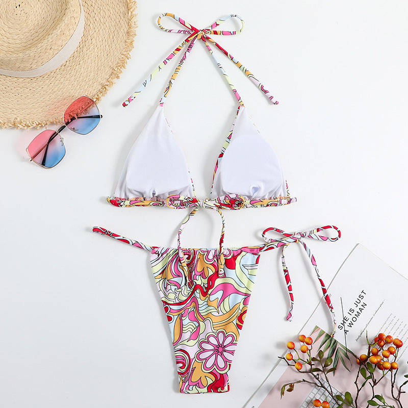 Triangle Printed Bikini