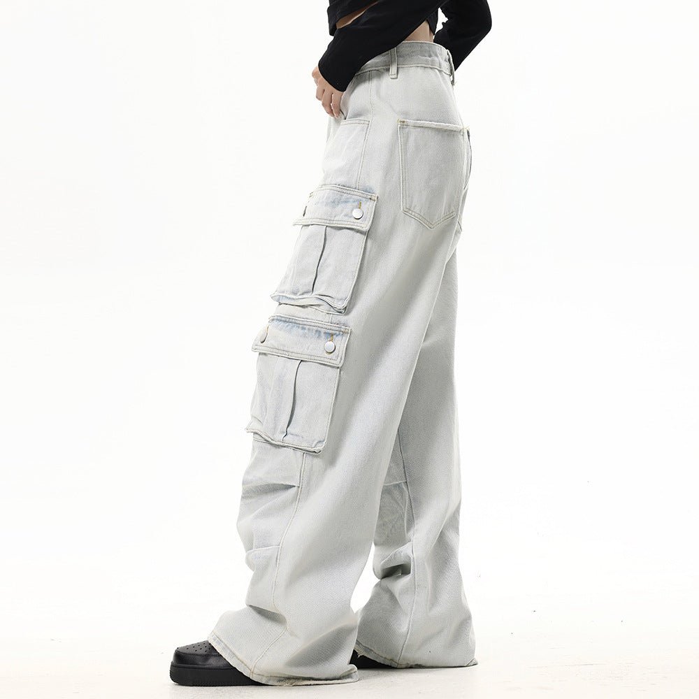 Fashion Personalized Washed Denim Overalls Men