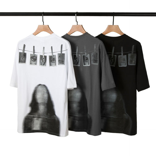 Portrait Hip Hop Ins Loose Half Sleeve Couple Dress Short Sleeve