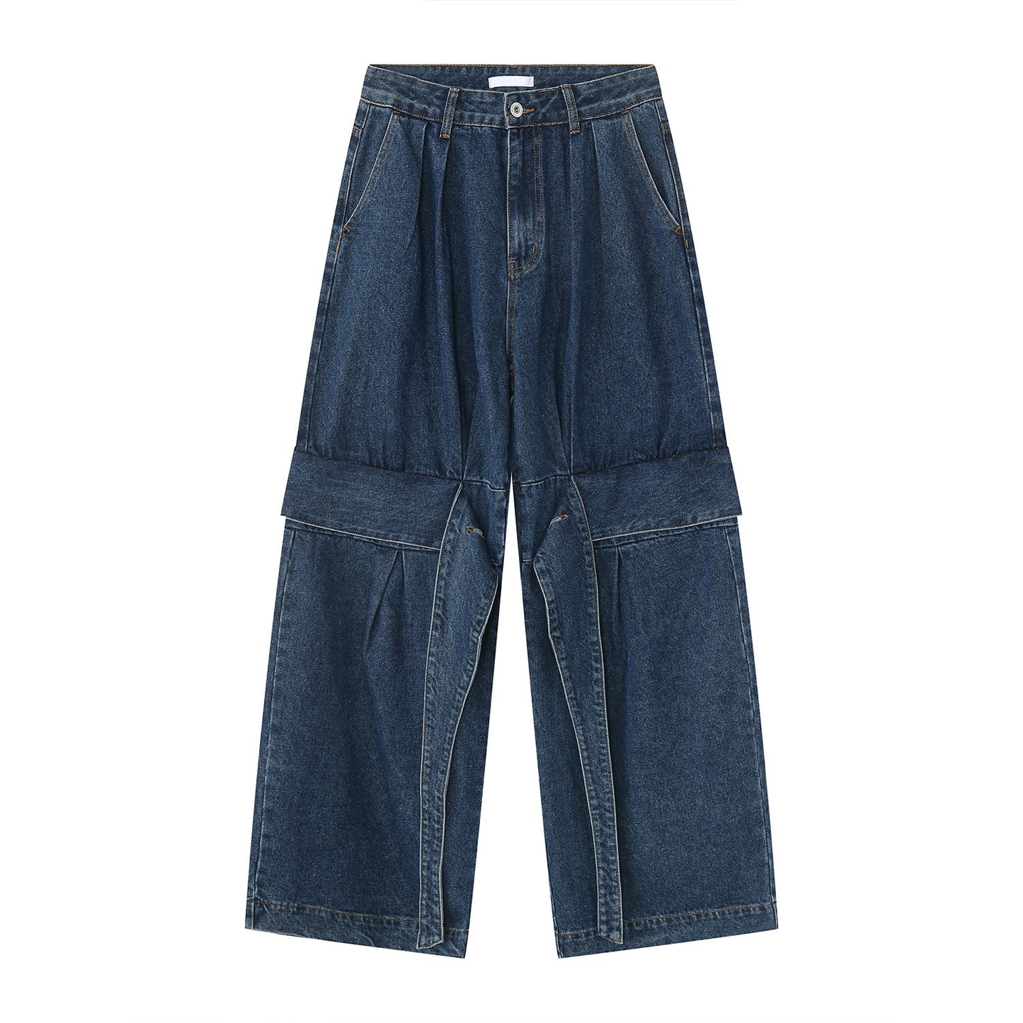 American Niche Deconstructed Design Loose Washed-out Jeans