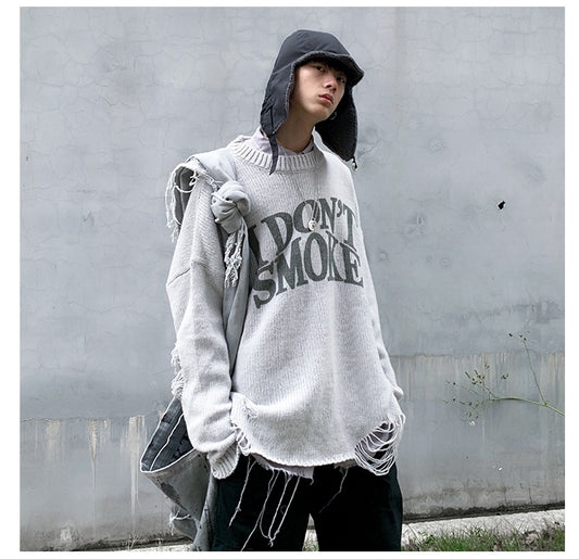 Printed loose thick warm sweater sweater