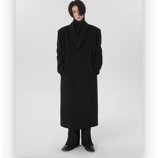 Manteau long en laine style hiver