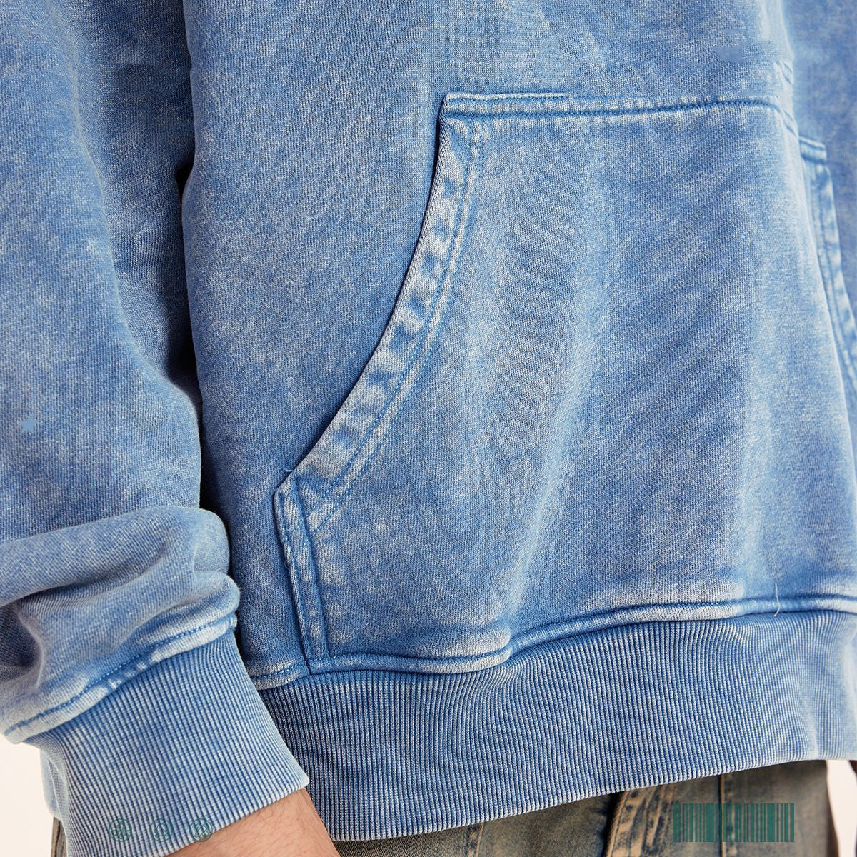 Men's Fashion Simple Washed Old Hooded Terry Sweater