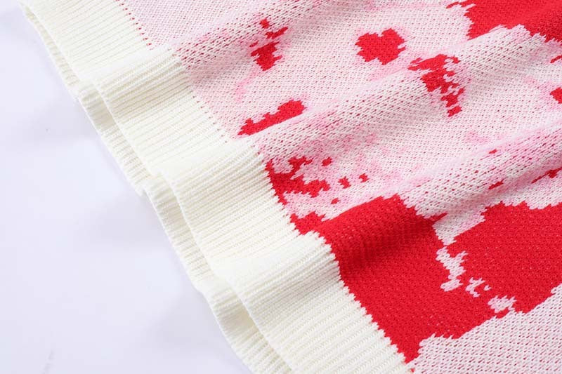 High Street Character Full Print Jacquard Crew Neck Sweater