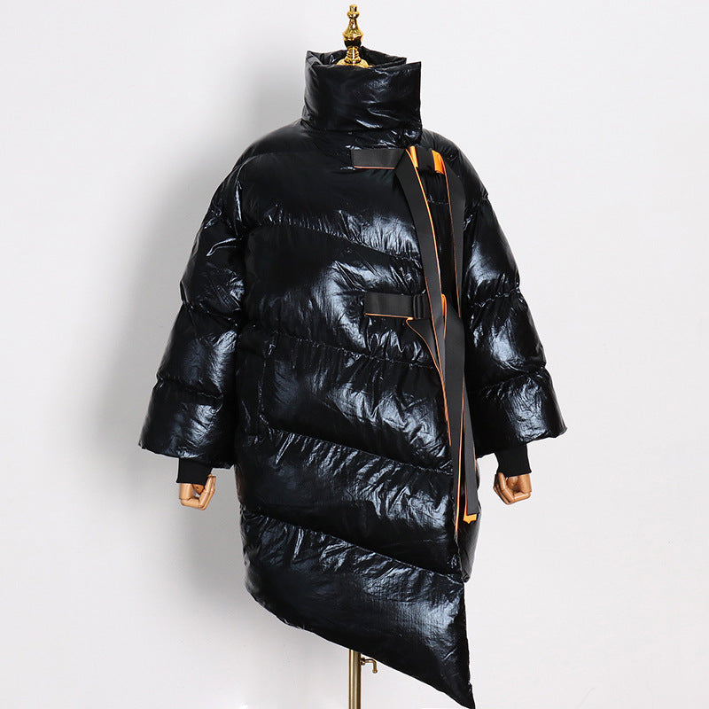 Thick Warm Down Cotton-padded Coat Irregular Design
