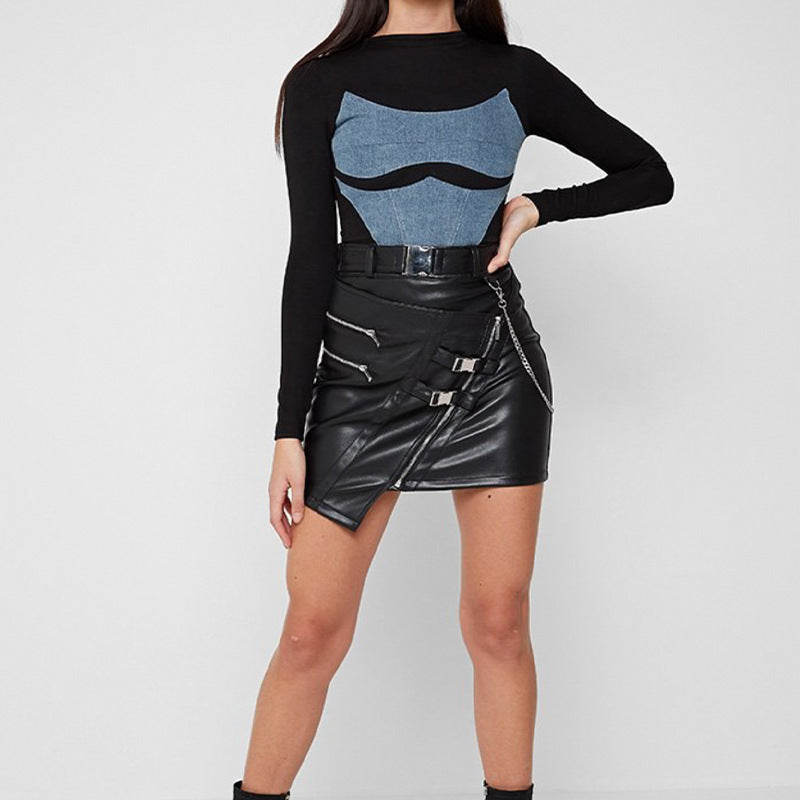 Women's Slim Slim Zippered Skirt