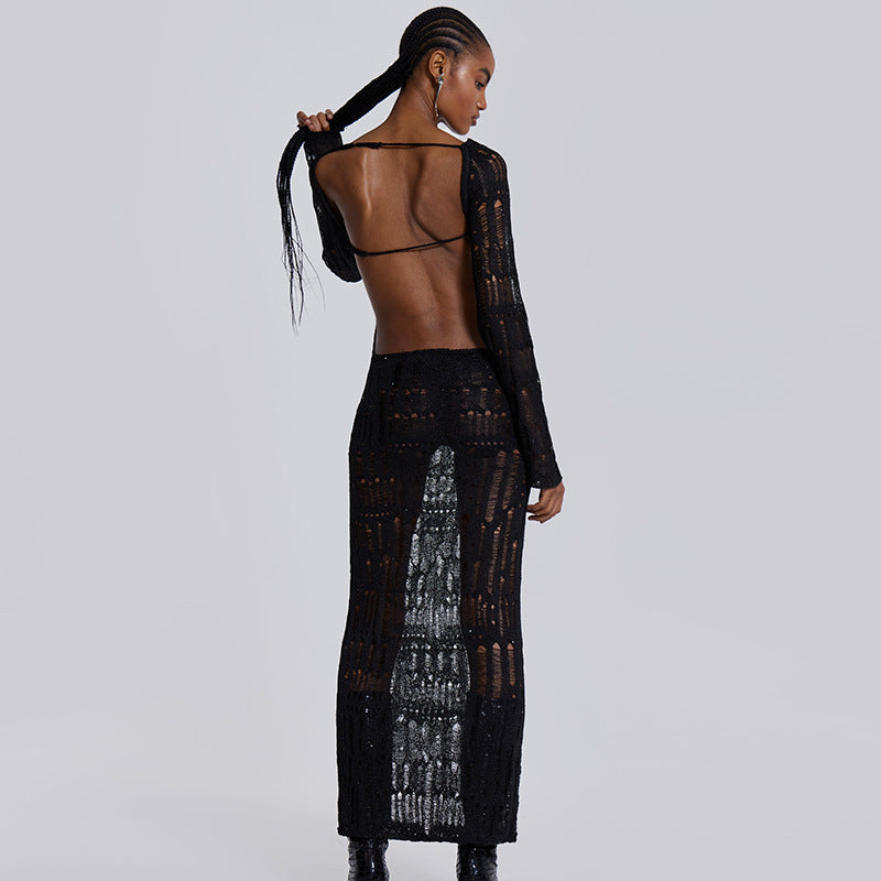 Elegant Long Woolen Dress