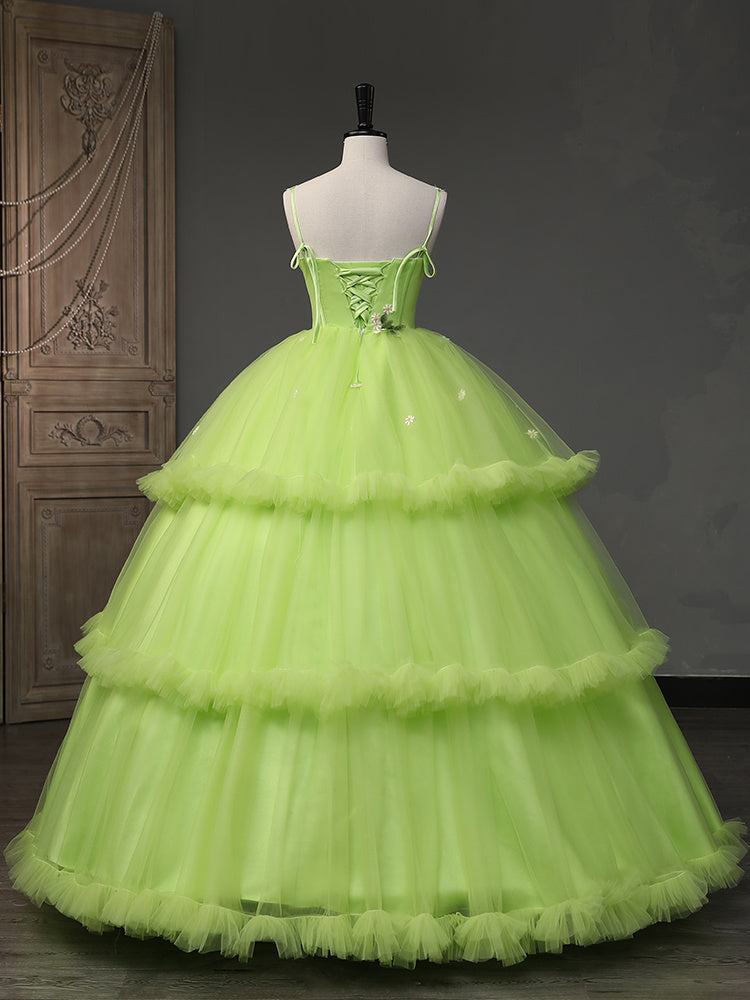 Robe de soirée duveteuse de la série Green Forest, nouveau style