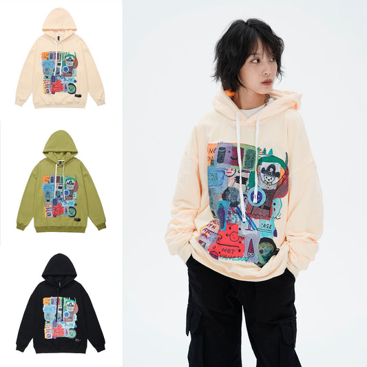 Fashion Casual Vintage Print Hoodie