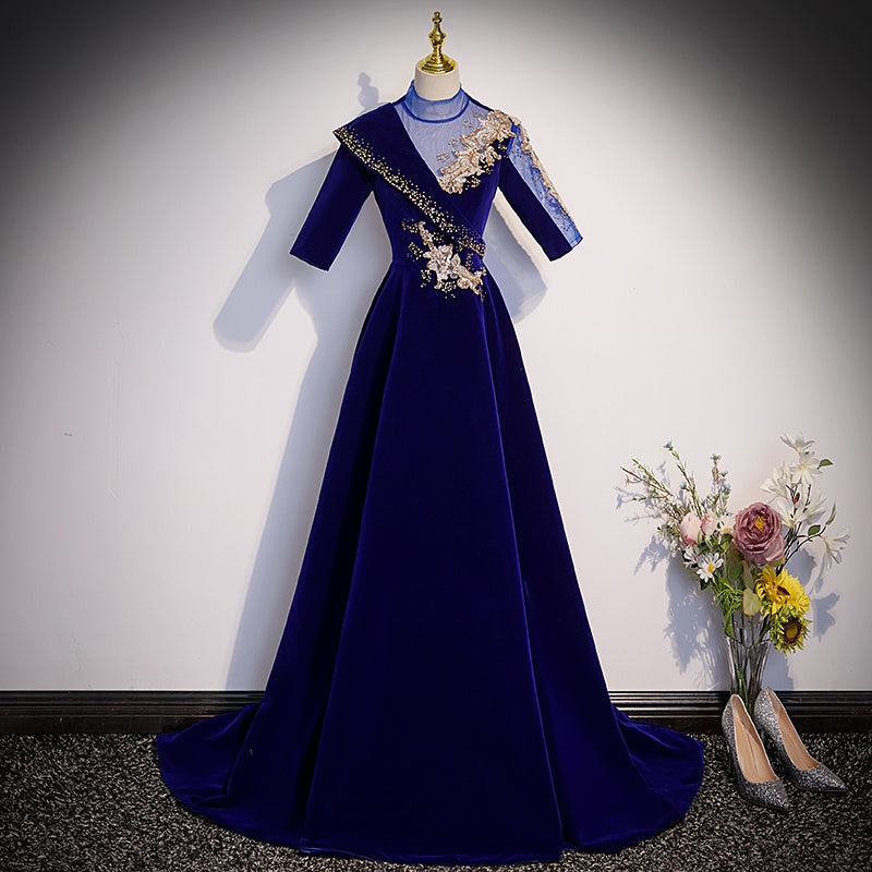 Robe de soirée annuelle élégante et tendance en velours de haute qualité