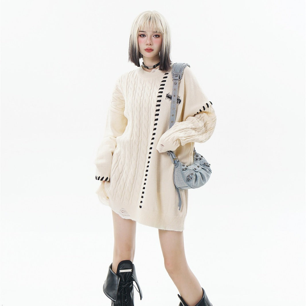 Men And Women Couple Crew Neck Casual Sweater