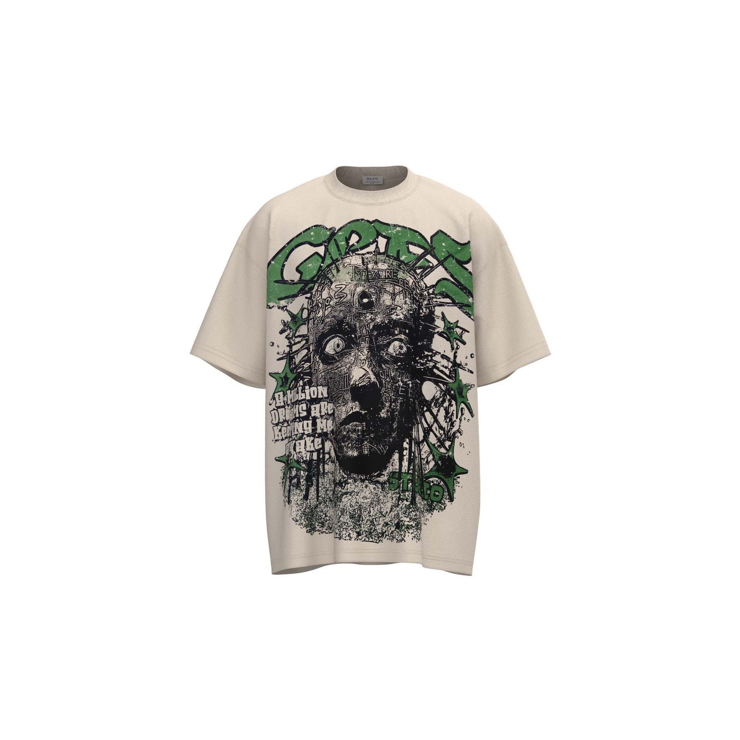 Creative Five-pointed Star Letter Print Short-sleeve T-shirt