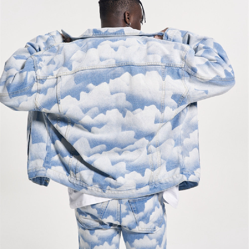 Giacca di jeans larga alla moda